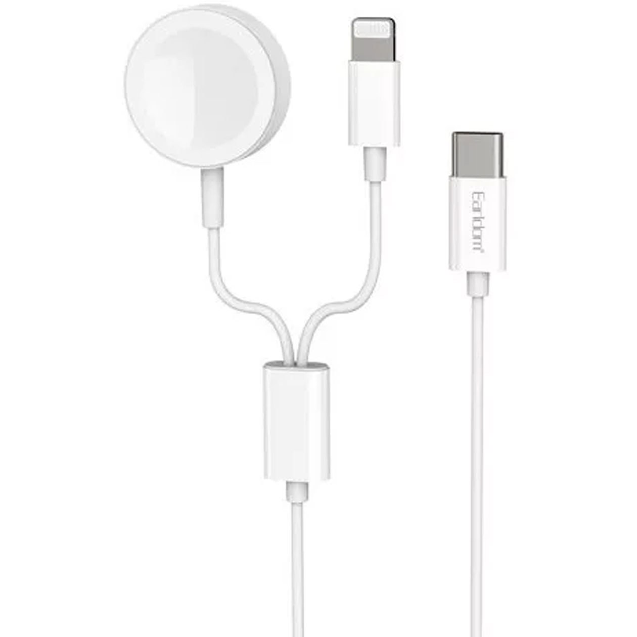 کابل دو سر فست شارژ تایپ سی به لایتنینگ 2 آمپر و شارژر وایرلس اپل واچ 2.5 وات ارلدام ET-WC24