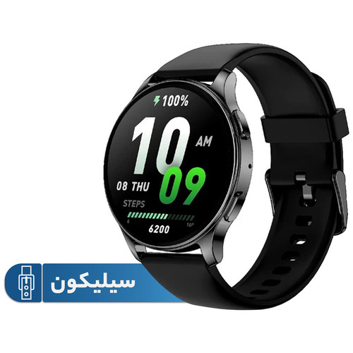 ساعت هوشمند امیزفیت مدل Pop 3R دارای قابلیت های کنترل موسیقی (Music Player)، قابلیت مکالمه از طریق بلوتوث بند سیلیکون