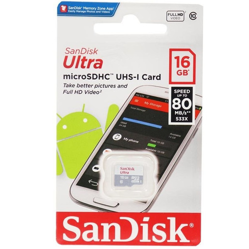 رم میکرو 16 گیگ سن دیسک SanDisk Ultra 533X C10 U1 80MB/s