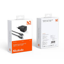 آداپتور 20 وات مک دودو Mcdodo CH-4044 PD 20W GaN Fast Charging KIT همراه با کابل تایپ سی به تایپ سی