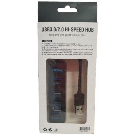 هاب 4 پورت USB3 نووا مدل x780