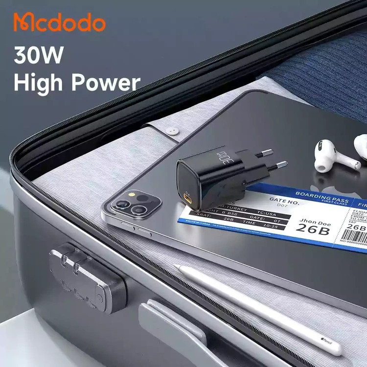 شارژر آداپتور دیواری مینی 30 وات مک دودو مدل MCDODO CH-0081 GaN