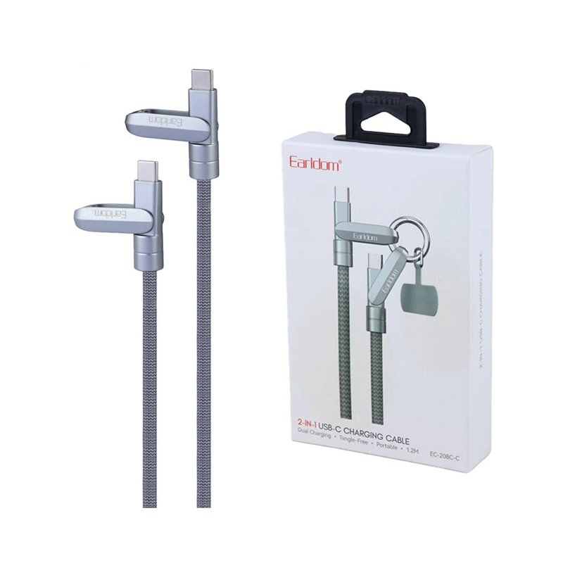 کابل شارژ دو سر تایپ سی آویزی EARLDOM EC-208 C-C
