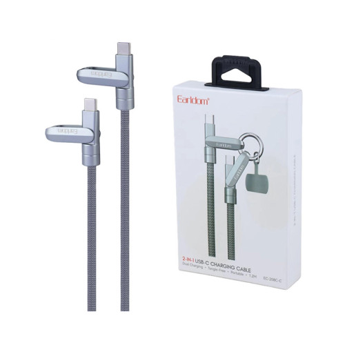 کابل شارژ دو سر تایپ سی آویزی EARLDOM EC-208 C-C